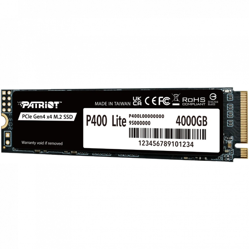 Жесткий диск Patriot SSD 4Tb Patriot P400 Lite (P400LP4KGM28H) SSD (твердотельные), 4 ТБ, M.2, PCIe - миниатюра 3