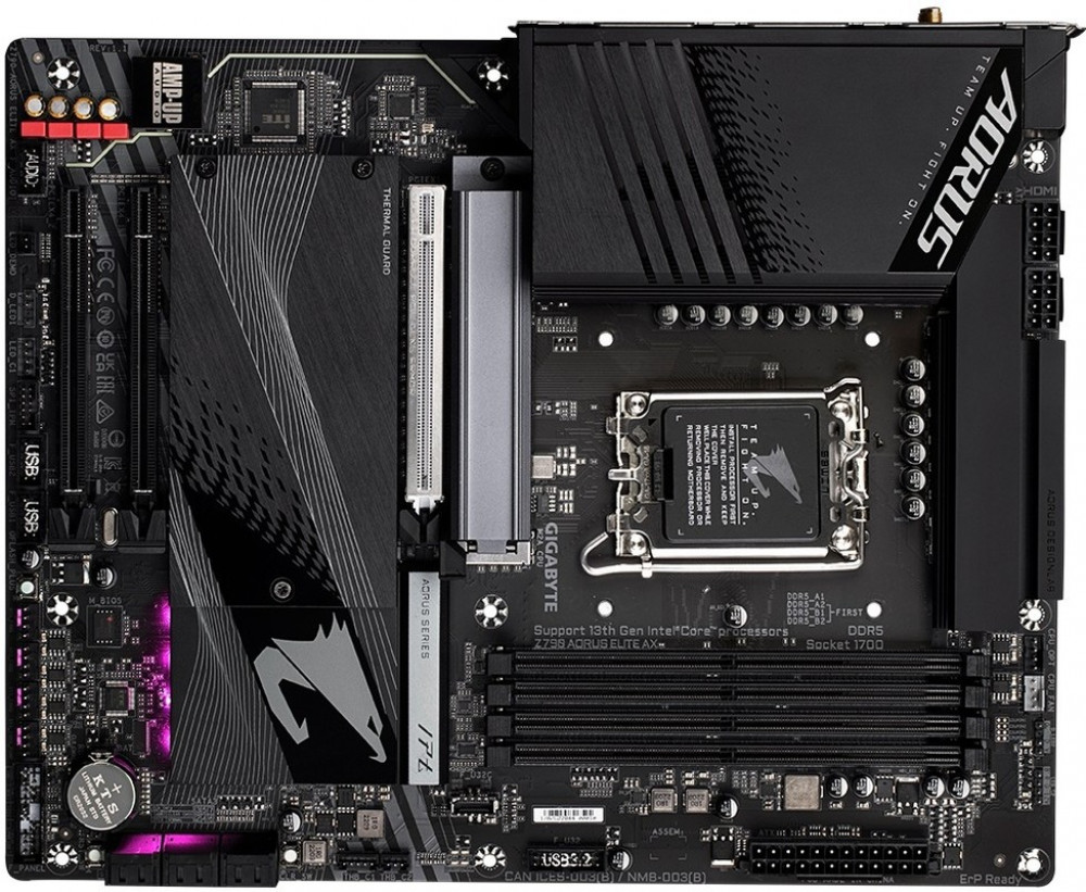 Материнская плата Gigabyte Z790 Aorus Elite AX rev. 1.1 ATX, LGA 1700 - миниатюра 3