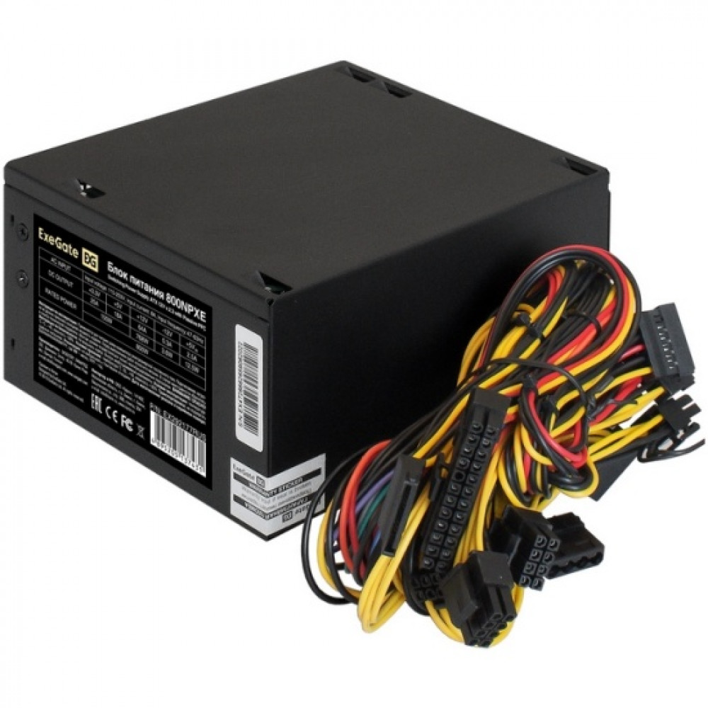Блок питания ExeGate 800NPXE 800W ATX EX292177RUS 800 Вт - миниатюра 2