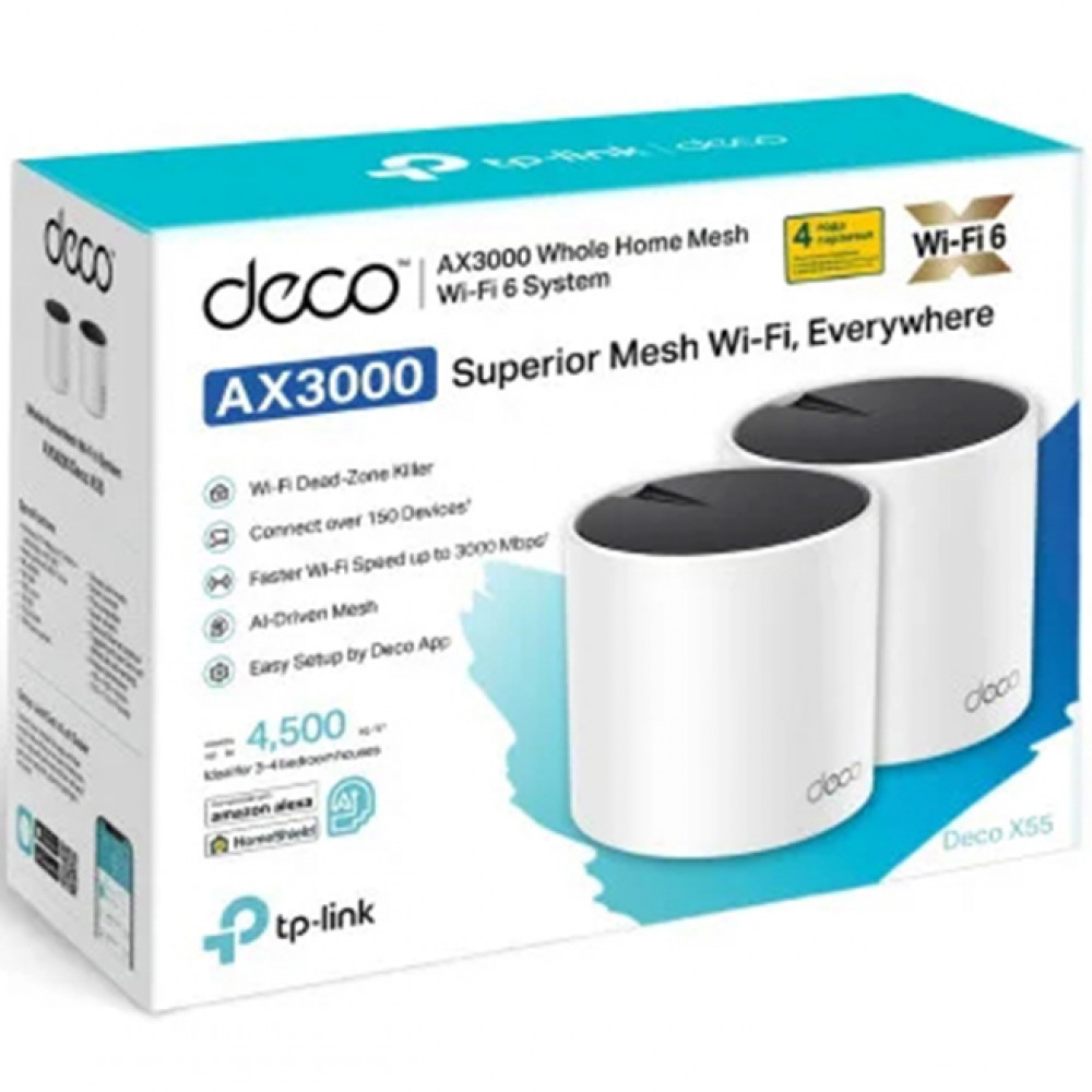 Маршрутизатор для дома TP-Link Deco X55(2-pack) Deco X55(2-pack)(EU) - миниатюра 3