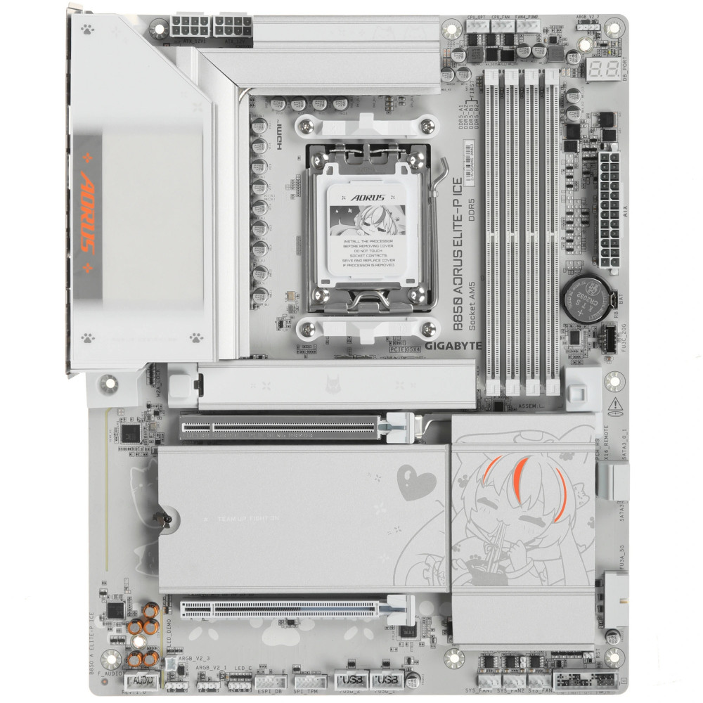 Материнская плата AORUS B850 AORUS ELITE-P ICE ATX, AMD AM5 — фото товара