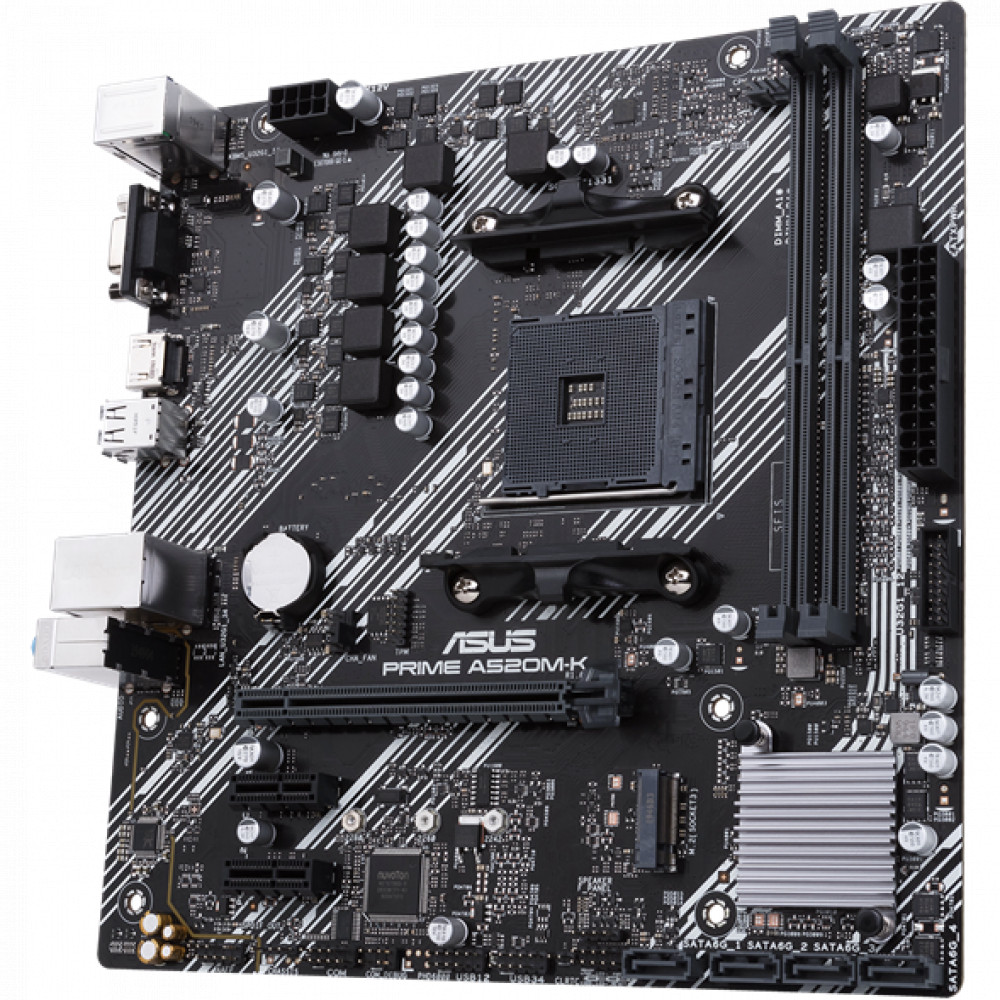 Материнская плата Asus PRIME A520M-K Micro-ATX, AMD AM4 - миниатюра 4