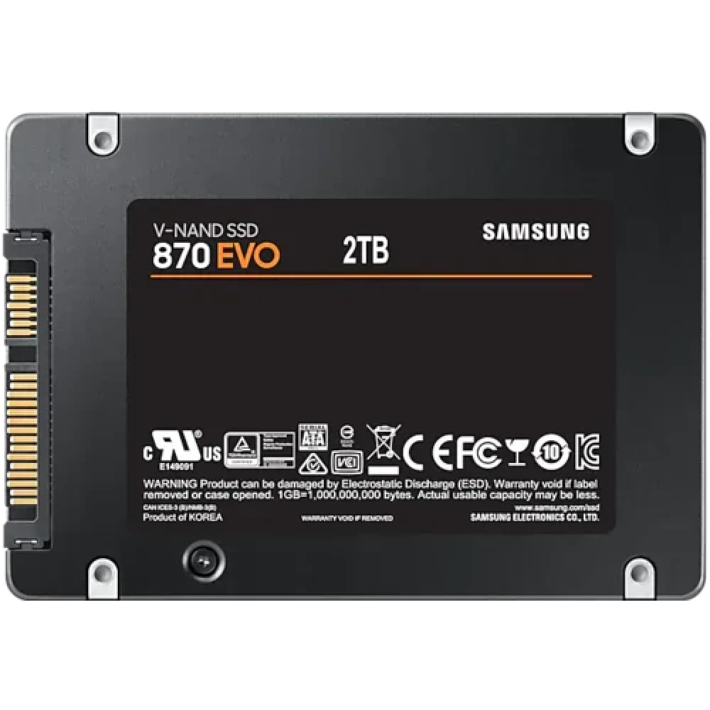 Жесткий диск Samsung 870 EVO MZ-77E2T0B/AM SSD (твердотельные), 2 ТБ, 2.5 дюйма, SATA - миниатюра 2