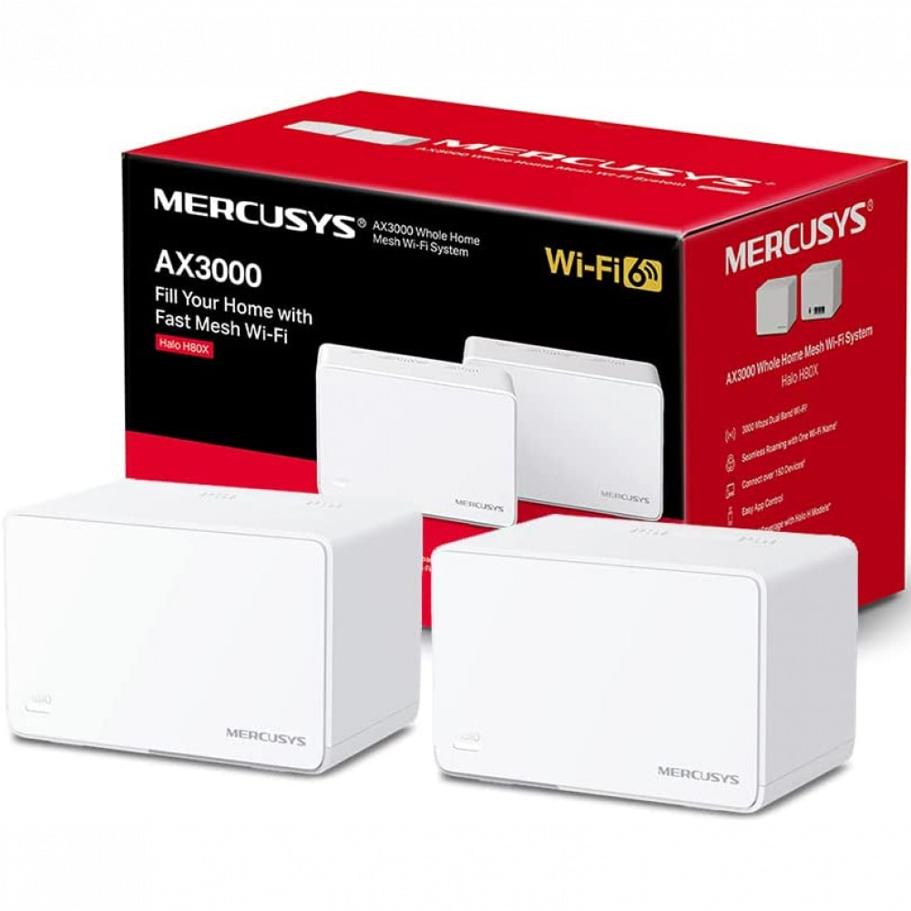 Маршрутизатор для дома Mercusys Halo H80X(2-pack) Halo H80X(2-pack)(EU) - миниатюра 2