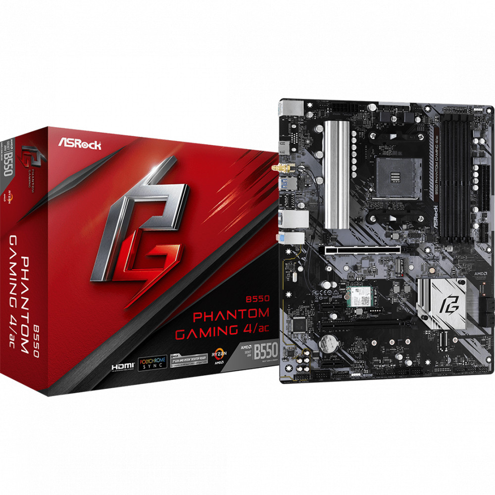 Материнская плата ASRock B550 PHANTOM GAMING 4/AC ATX, AMD AM4 - миниатюра 5