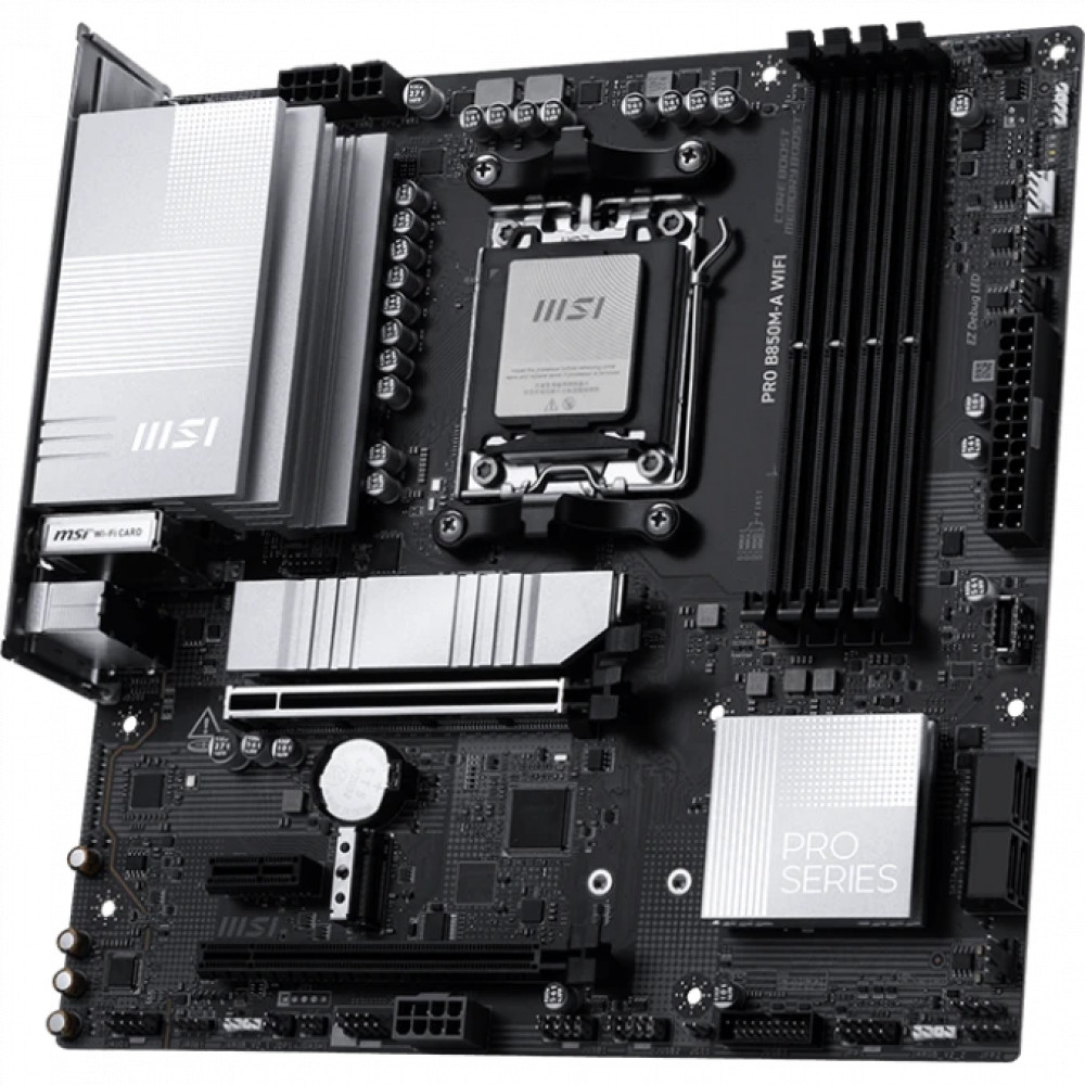 Материнская плата MSI PRO B850M-A WIFI Micro-ATX, AMD AM5 - миниатюра 3