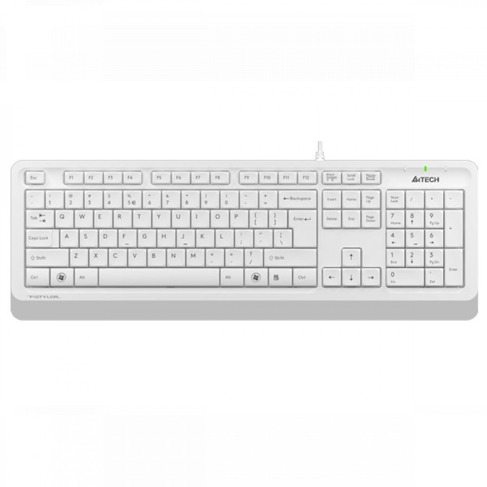 Клавиатура A4Tech Клавиатура Fstyler FK10 FK10 WHITE Проводная, USB — фото товара