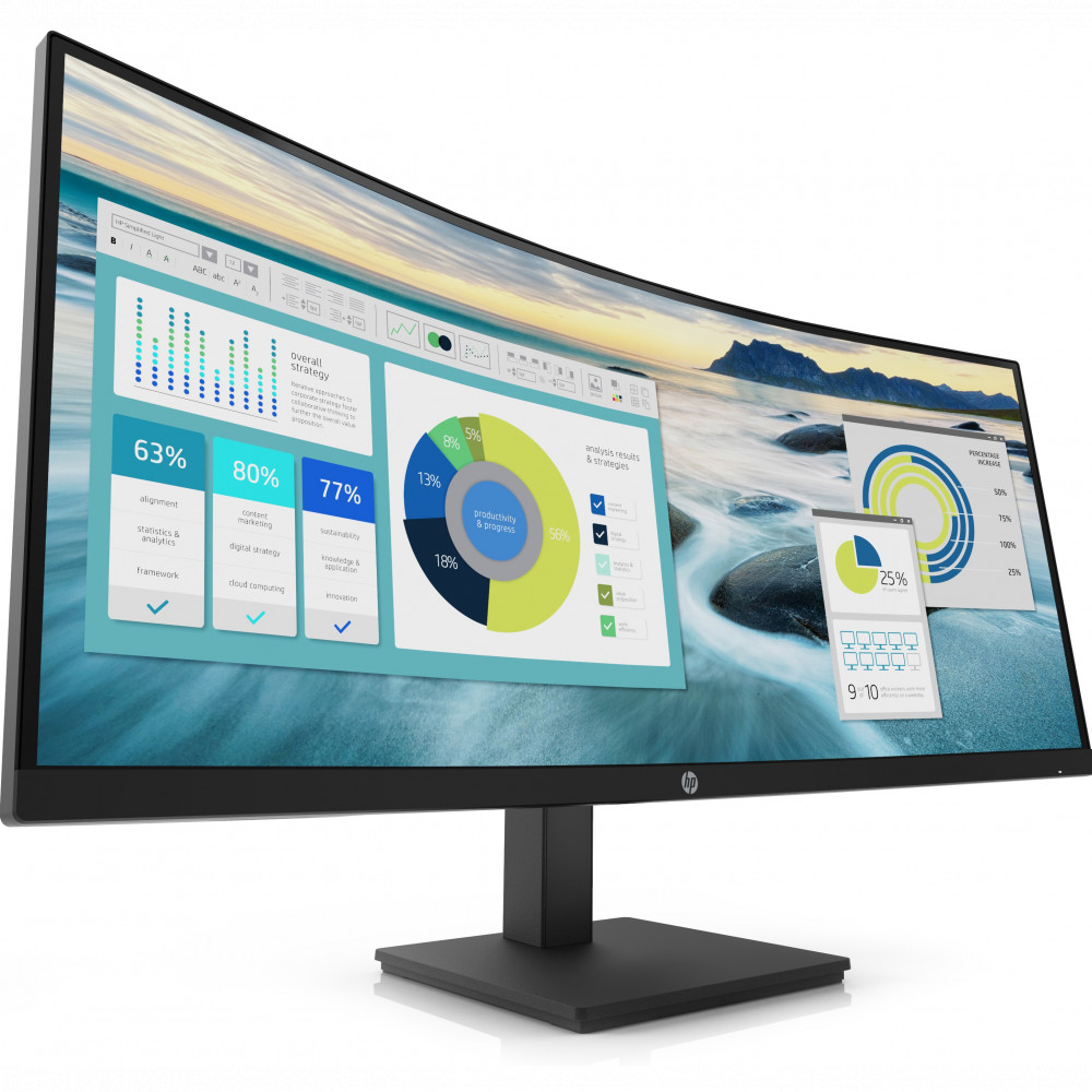 Монитор HP P34hc G4 Curved Monitor 21Y56AA#ABB 34 ", VA, Ultra-Wide QHD 3440x1440 (21:9), 60 Гц — фото товара