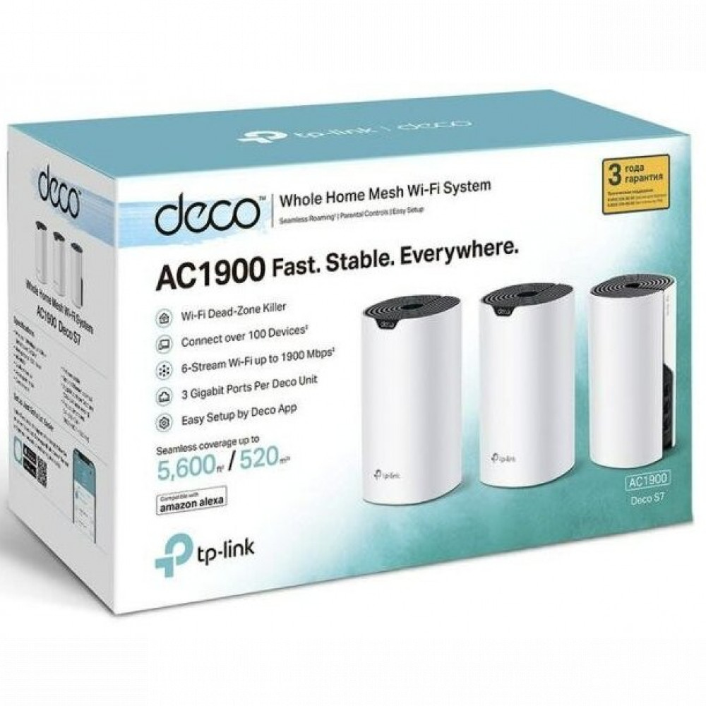Маршрутизатор для дома TP-Link Deco S7(3-pack) Deco S7 (3-pack) - миниатюра 2