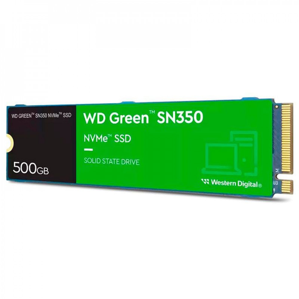Жесткий диск Western Digital Green SN350 WDS500G2G0C SSD (твердотельные), 500 ГБ, M.2, PCIe — фото товара
