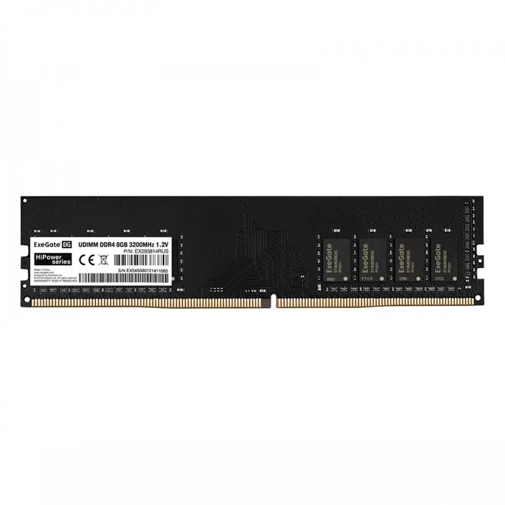 ОЗУ ExeGate EX293814RUS DIMM, DDR4, 8 Гб, 3200 МГц — фото товара