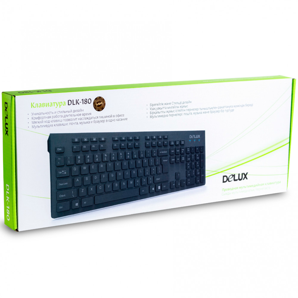 Клавиатура Deluxe DLK-180UB Проводная, USB - миниатюра 3