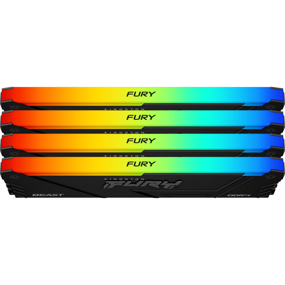 ОЗУ Kingston Fury Beast RGB KF436C17BB2AK4/32 DIMM, DDR4, 32 Гб (4 х 8 Гб), 3600 МГц - миниатюра 3