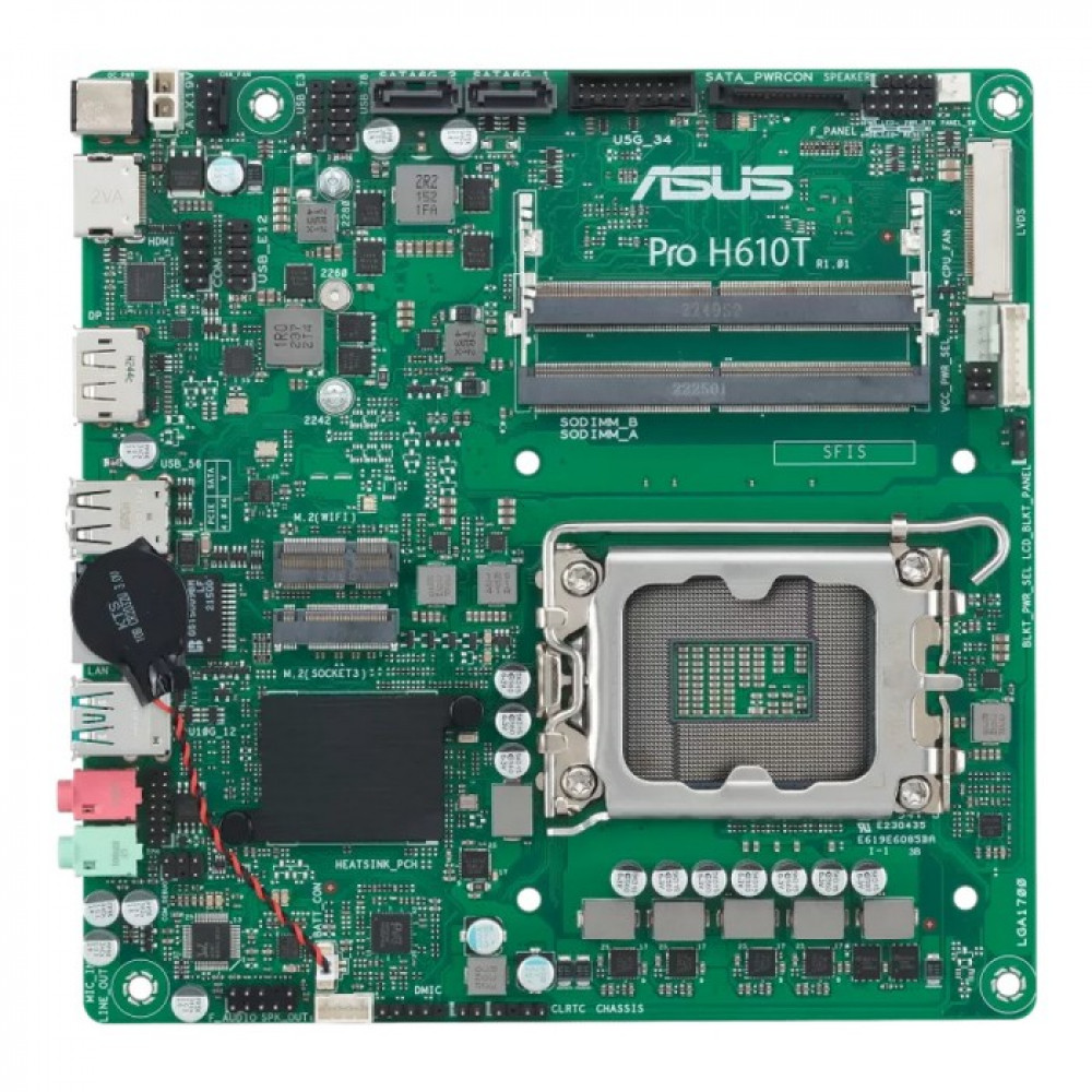 Материнская плата Asus PRO H610T-CSM Mini-ITX, LGA 1700 — фото товара