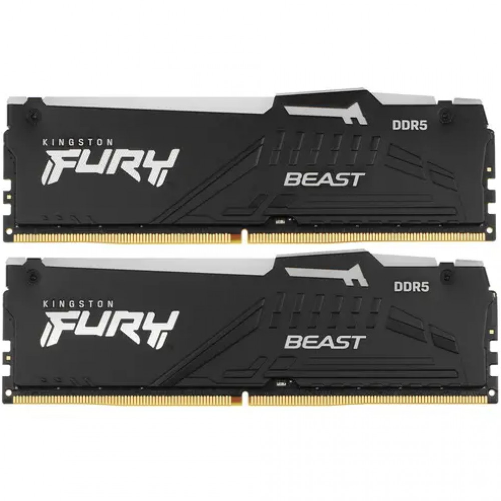 ОЗУ Kingston Fury Beast RGB KF556C36BBEAK2-64 DIMM, DDR5, 64 Гб (2 х 32 Гб), 5600 МГц — фото товара