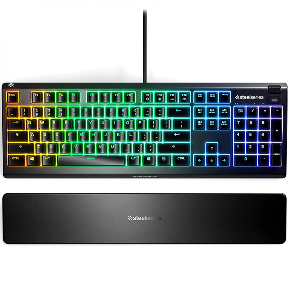 Клавиатура SteelSeries Apex 3 US 64795 Проводная, USB — фото товара