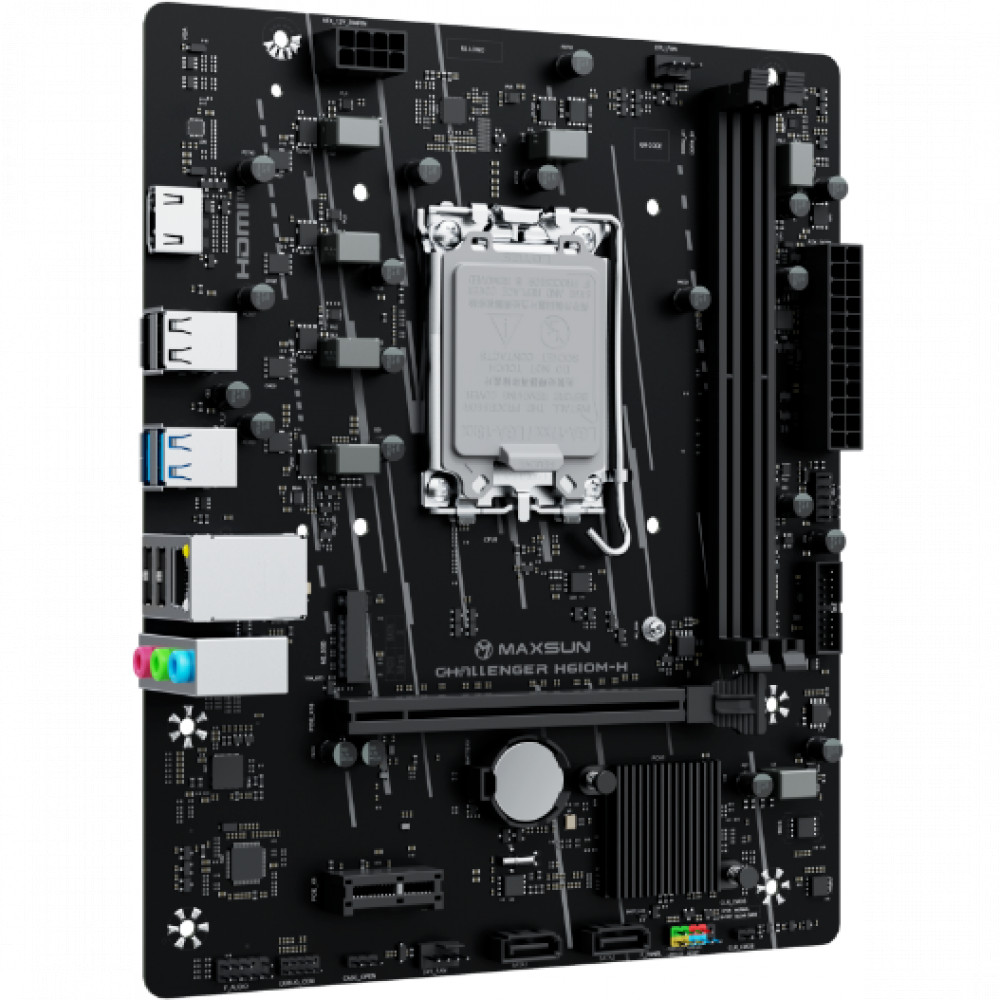 Материнская плата Maxsun Challenger H610M-H V1 6940709662175 Micro-ATX, LGA 1700 - миниатюра 3