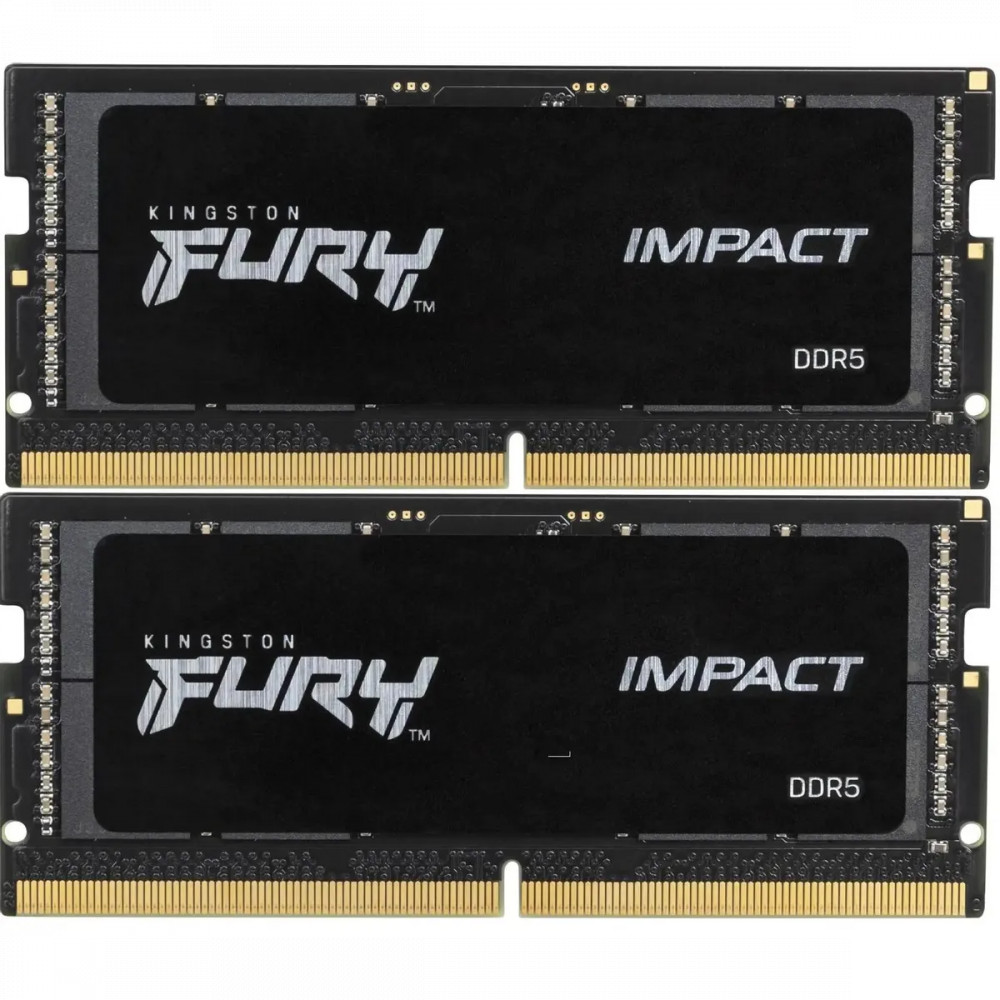 ОЗУ Kingston Fury Impact KF548S38IBK2-64 SO-DIMM, DDR5, 64 Гб, 4800 МГц — фото товара