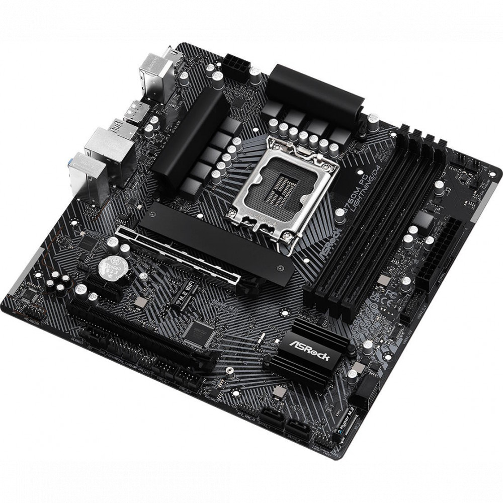 Материнская плата ASRock B760M PG LIGHTNING/D4 Micro-ATX, LGA 1700 - миниатюра 4