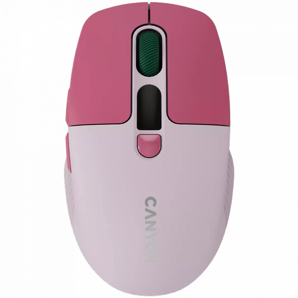Мышь Canyon MW-26 LCD Silent Dual Mode Wireless Pink CNS-CMSW26P Бюджетные, Беспроводная — фото товара