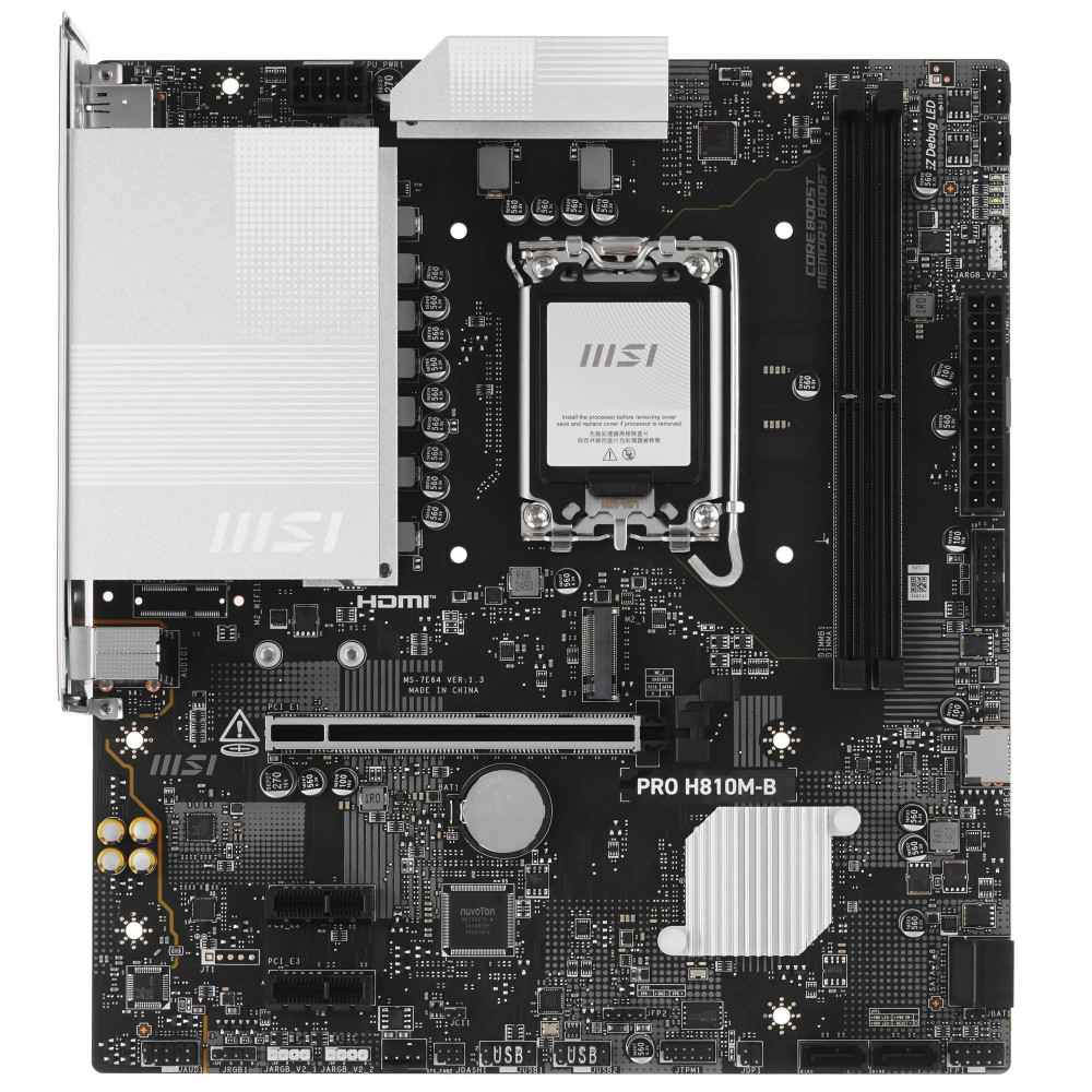 Материнская плата MSI PRO H810M-B Micro-ATX, LGA 1851 — фото товара