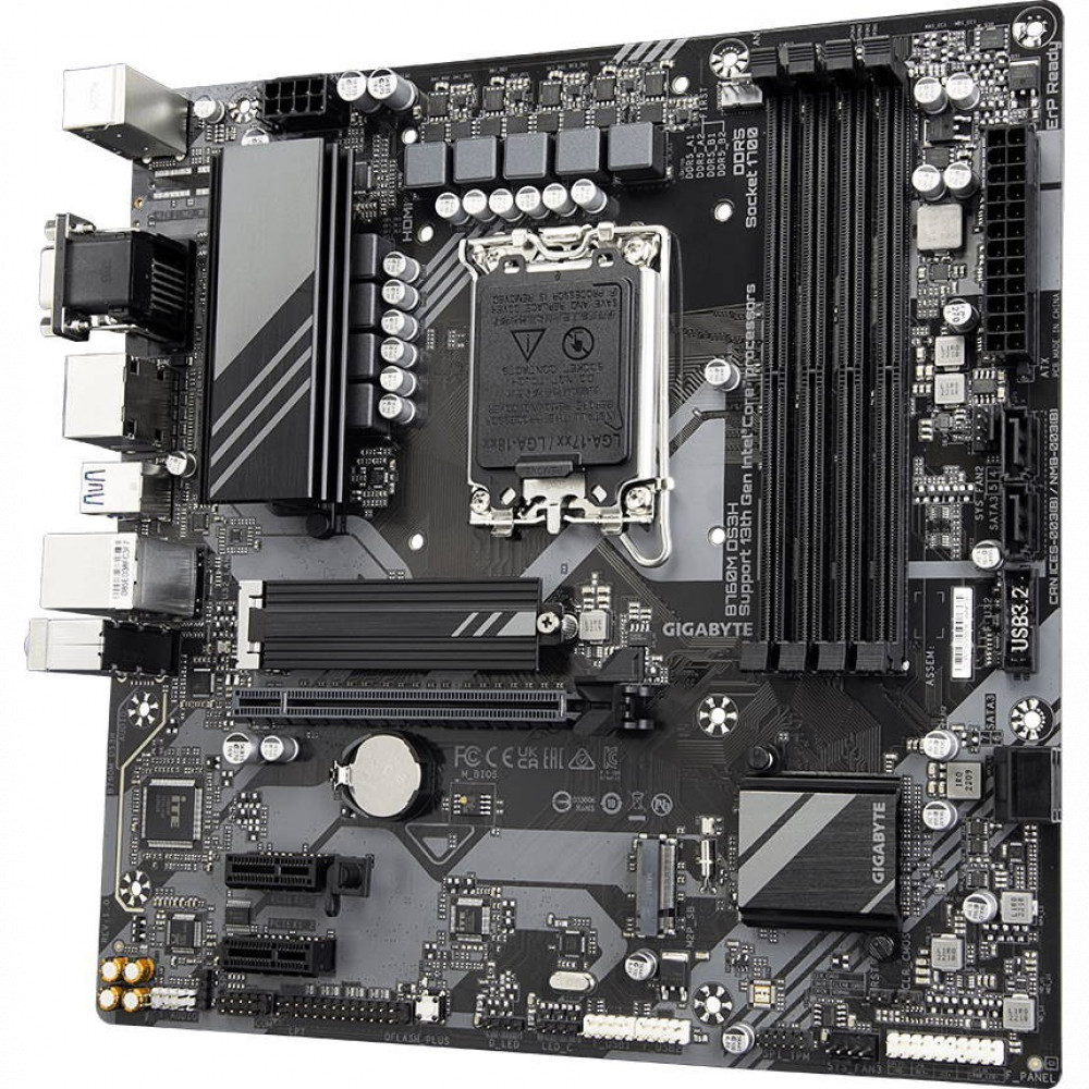 Материнская плата Gigabyte B760M DS3H Micro-ATX, LGA 1700 - миниатюра 3