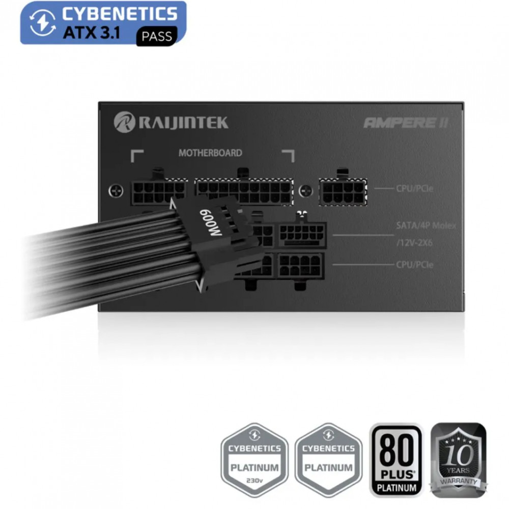 Блок питания Raijintek AMPERE II 1000 0R30B00041 1000 Вт - миниатюра 3