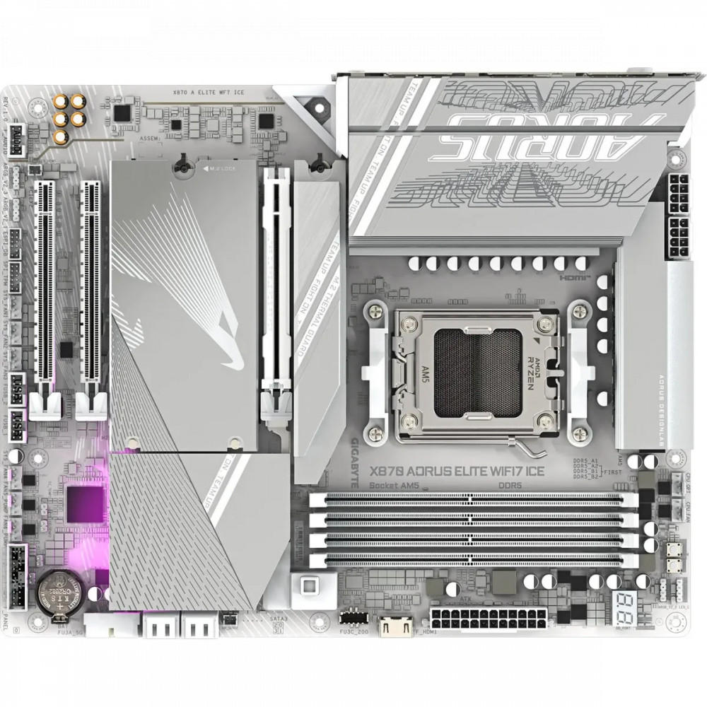 Материнская плата Gigabyte X870E A ELITE WF7 ICE ATX, AMD AM5 — фото товара