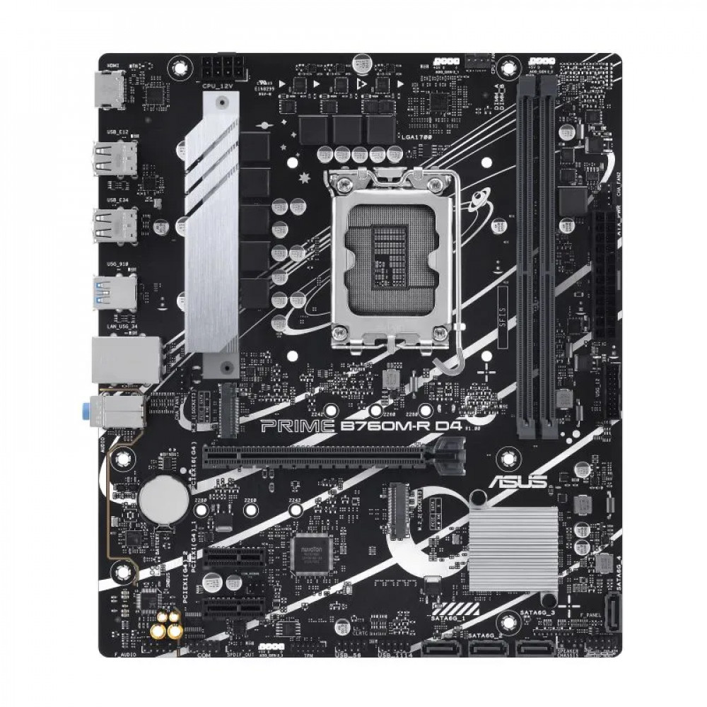 Материнская плата Asus B760 PRIME B760M-R D4 90MB1HA0-M0EAY0 Micro-ATX, LGA 1700 — фото товара