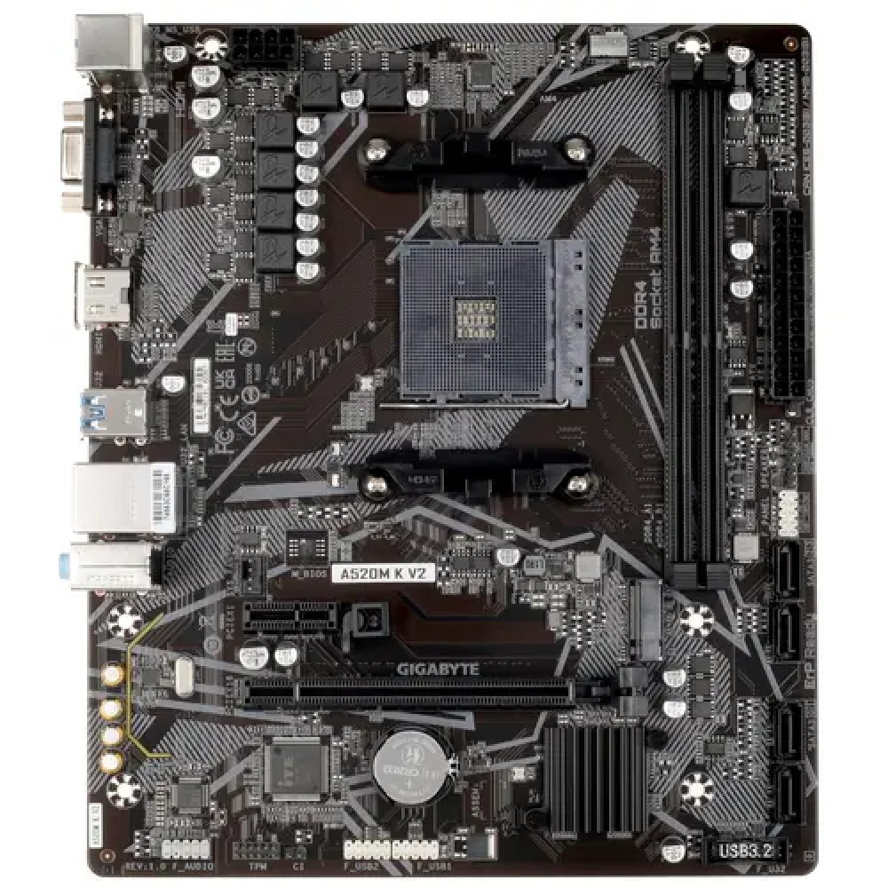 Материнская плата Gigabyte A520M K V2 1.1 Micro-ATX, AMD AM4 - миниатюра 2
