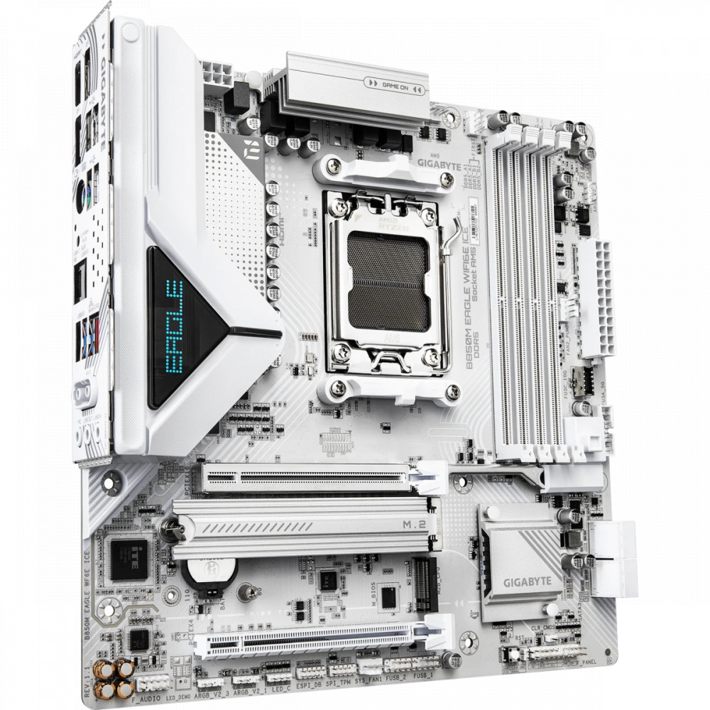 Материнская плата Gigabyte B850M Eagle WIFI6E Ice rev. 1.1 Micro-ATX, AMD AM5 - миниатюра 2
