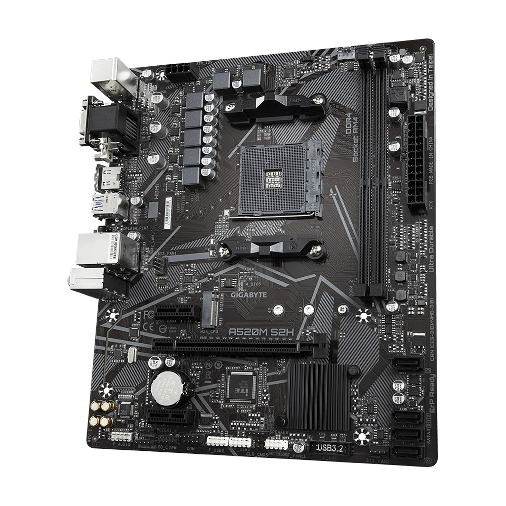 Материнская плата Gigabyte A520M S2H Micro-ATX, AMD AM4 - миниатюра 4