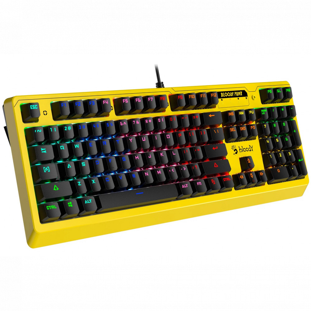 Клавиатура A4Tech B810RC YELLOW RGB Проводная, USB - миниатюра 3