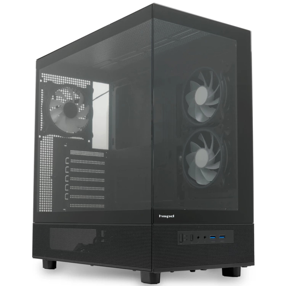 Корпус HSPD F710-TGBK-ARGB Mid-Tower - миниатюра 2