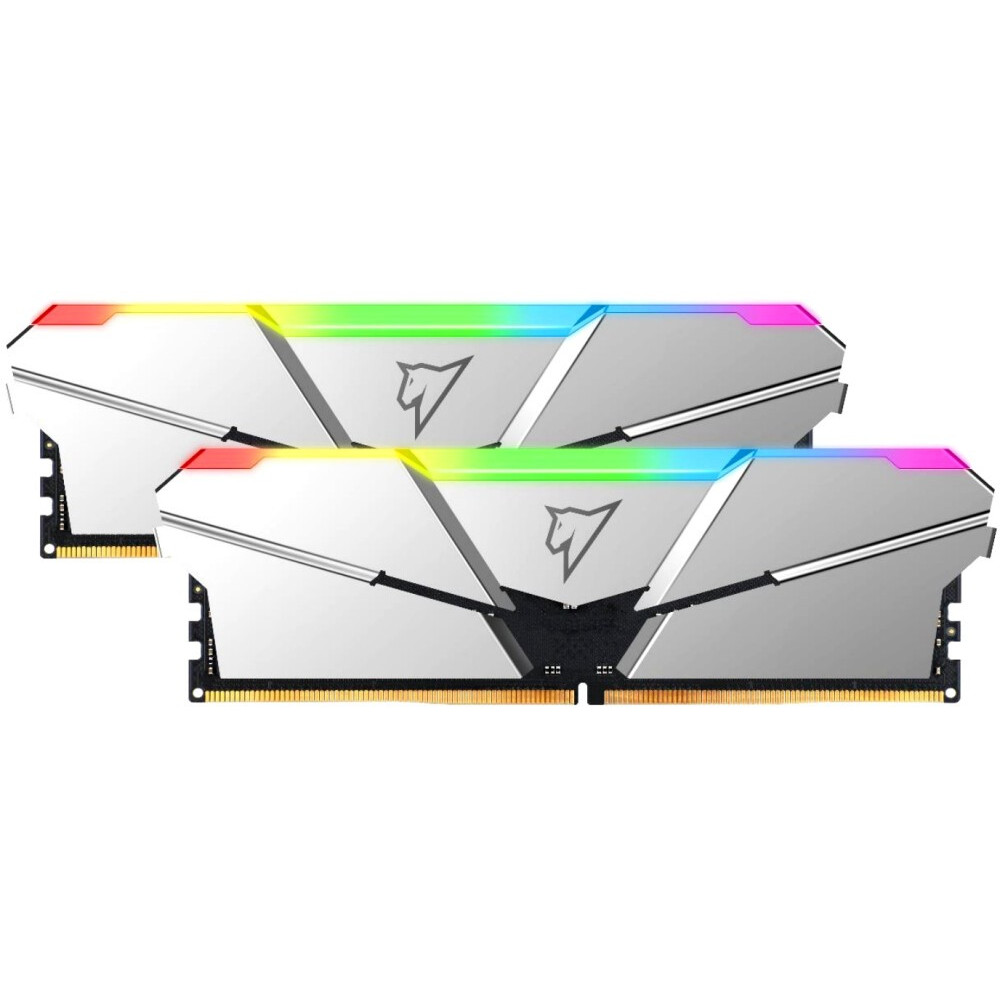 ОЗУ Netac Shadow Silver RGB NTSRD5P56DP-32S DIMM, DDR5, 32 Гб (2 х 16 Гб), 5600 МГц — фото товара