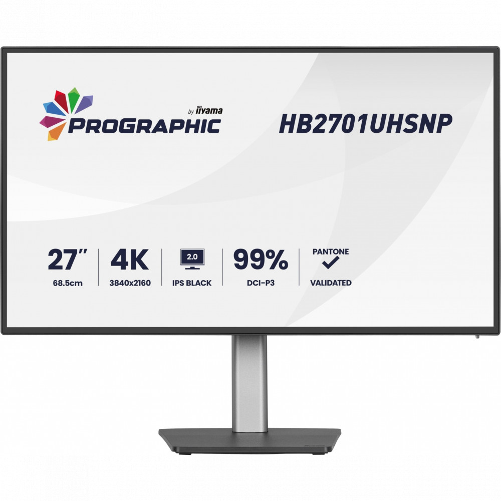 Монитор IIYAMA ProGraphic HB2701UHSNP-B1 27 ", IPS, 4K UHD 3840x2160 (16:9), 60 Гц — фото товара