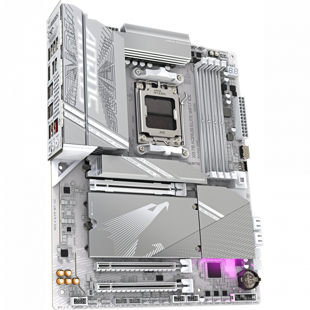 Материнская плата Gigabyte X870 A ELITE WF7 ICE 1.0 ATX, AMD AM5 - миниатюра 2