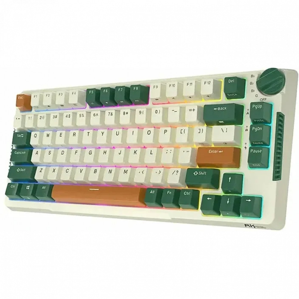 Клавиатура Royal Kludge RK-H81 White/Green (Sky Cyan Switch) 6935280824128 Беспроводная, Bluetooth - миниатюра 4
