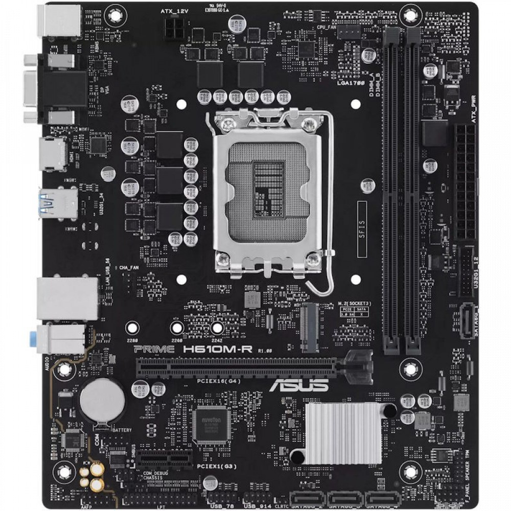 Материнская плата Asus PRIME H610M-R-SI Micro-ATX, LGA 1700 - миниатюра 2