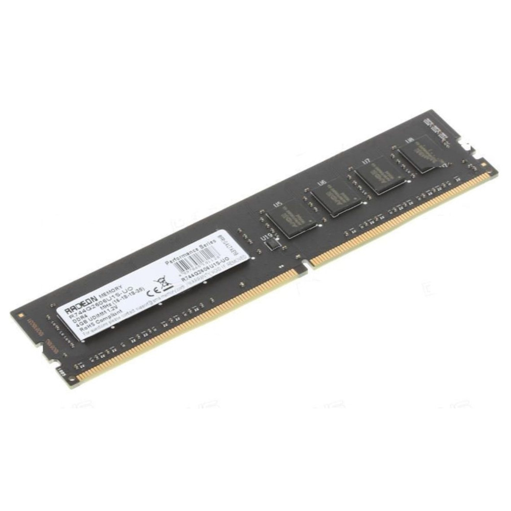 ОЗУ AMD DDR4 4Gb 2666MHz R744G2606U1S-UO DIMM, DDR4, 4 Гб, 2666 МГц — фото товара