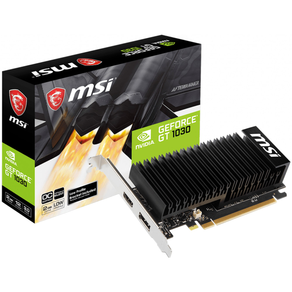 Видеокарта MSI GeForce GT 1030 2GHD4 LP OC 2 ГБ - миниатюра 3