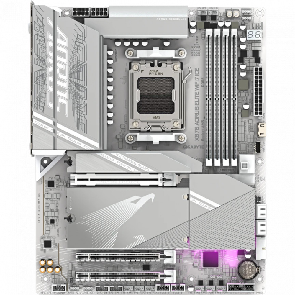 Материнская плата Gigabyte X870 AORUS ELITE WIFI7 ICE rev. 1.1 ATX, AMD AM5 — фото товара