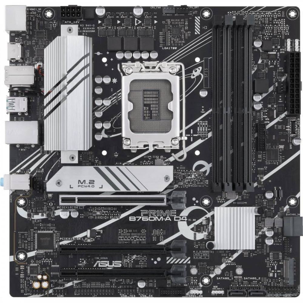 Материнская плата Asus PRIME B760M-A D4-CSM Micro-ATX, LGA 1700 - миниатюра 2