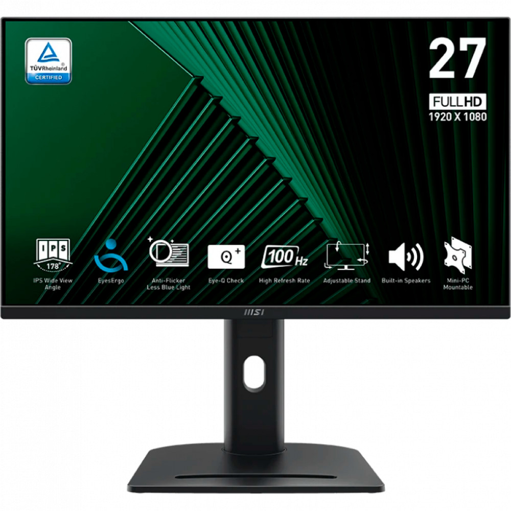 Монитор MSI Pro MP275PG 9S6-3PC39M-084 27 ", IPS, Full HD 1920x1080 (16:9), 100 Гц — фото товара