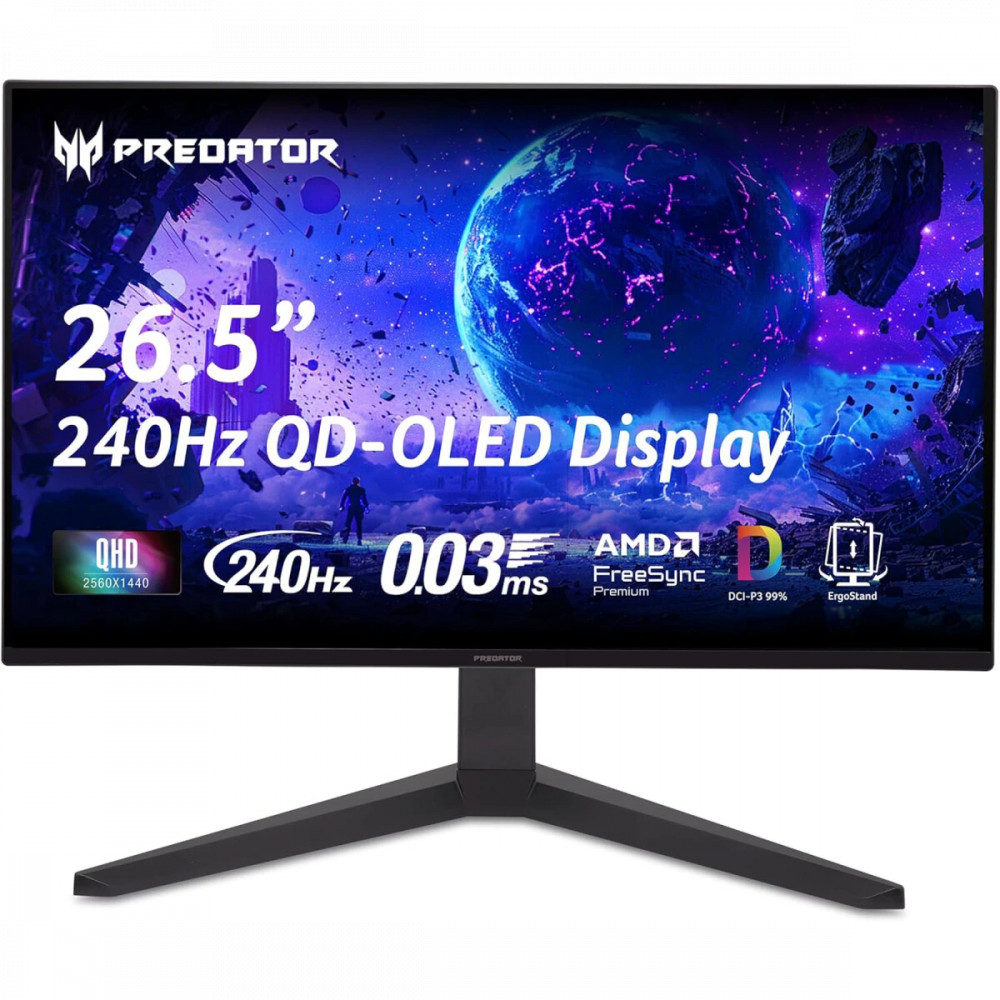 Монитор Acer Predator X27UW1bmiipprx UM.GXXCD.103 26.5 ", QD-OLED, Quad HD 2560x1440 (16:9), 240 Гц — фото товара