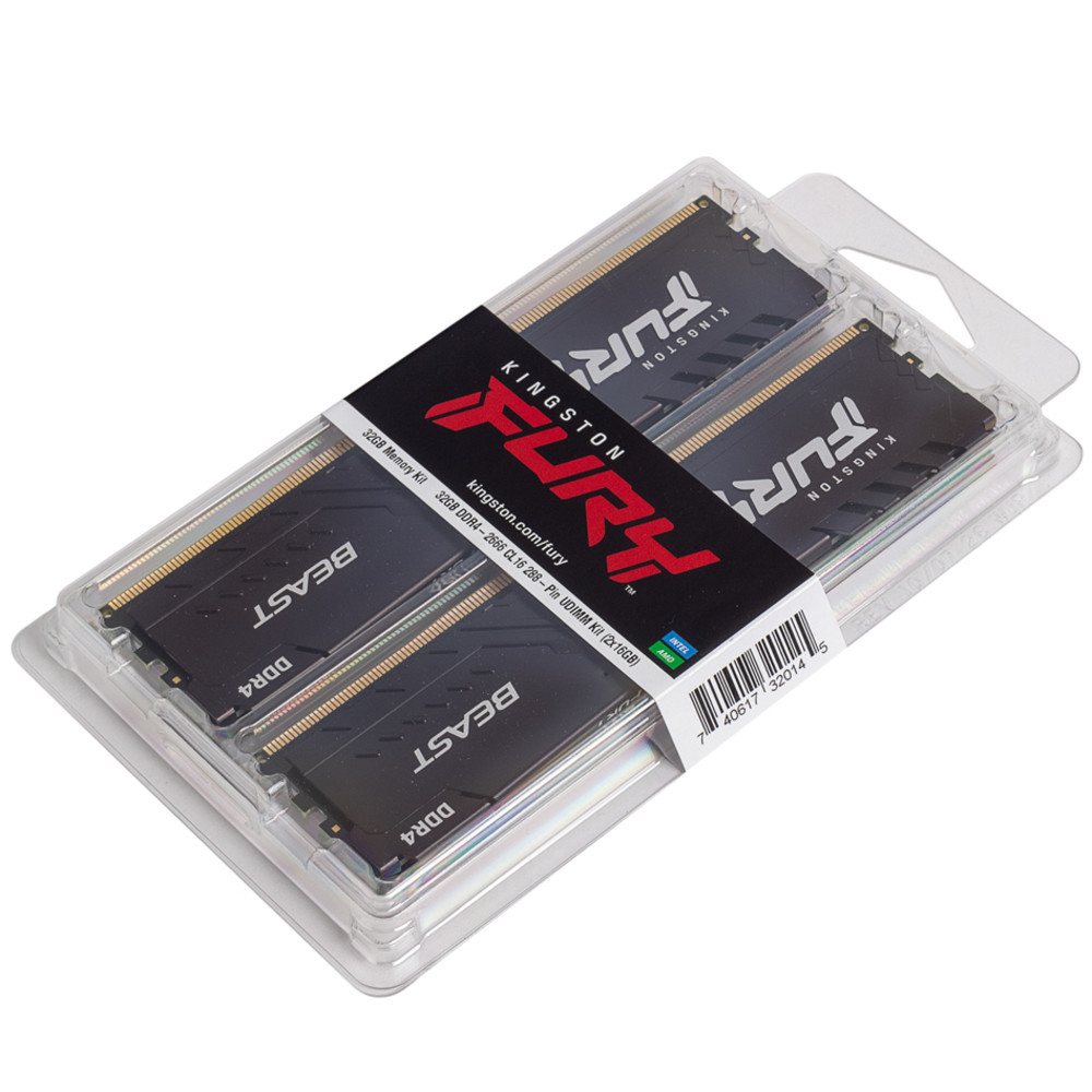 ОЗУ Kingston 16 ГБ 38590 DIMM, DDR4, 32 Гб (2 х 16 Гб), 3200 МГц - миниатюра 3