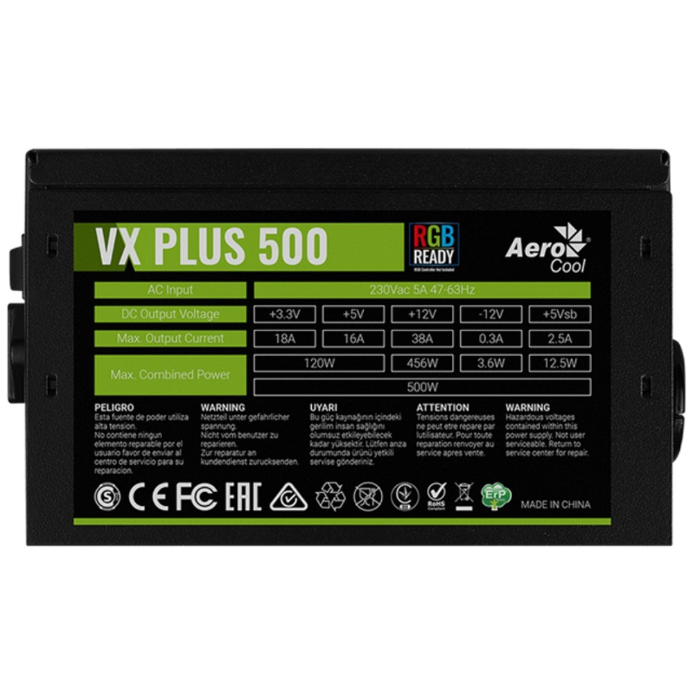 Блок питания Aerocool VX PLUS 500 500 Вт - миниатюра 2