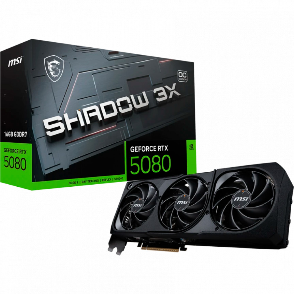 Видеокарта MSI NVIDIA GeForce RTX 5080 OC 16Gb GeForce RTX 5080 16G SHADOW 3X OC 16 ГБ - миниатюра 5