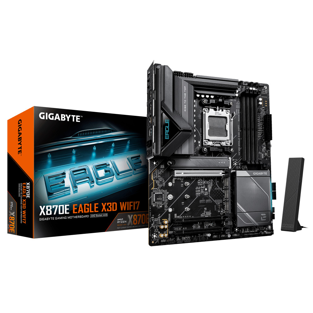 Материнская плата Gigabyte EAGLE X3D WIFI7 X870E EAGLE X WF7 1.0 ATX, AMD AM5 - миниатюра 3