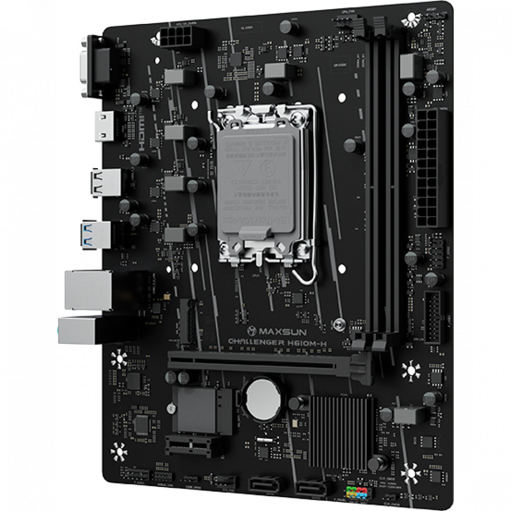 Материнская плата Maxsun Challenger H610M-H WIFI 6940709662359 Micro-ATX, LGA 1700 - миниатюра 3